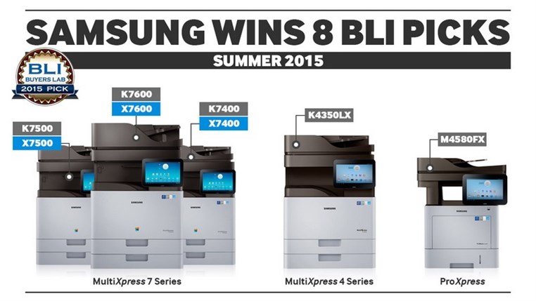 Samsung Wins Eight Outstanding Achievement Awards from Buyers Laboratory for its Multifunction Printers